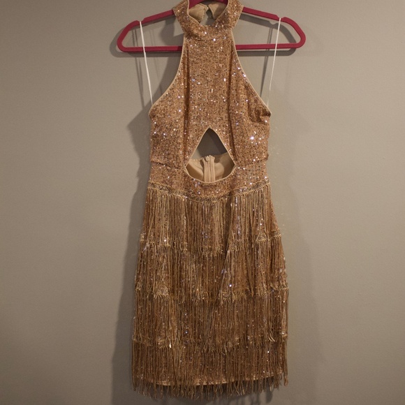 Dresses & Skirts - Sequin Flapper Dress - halter top